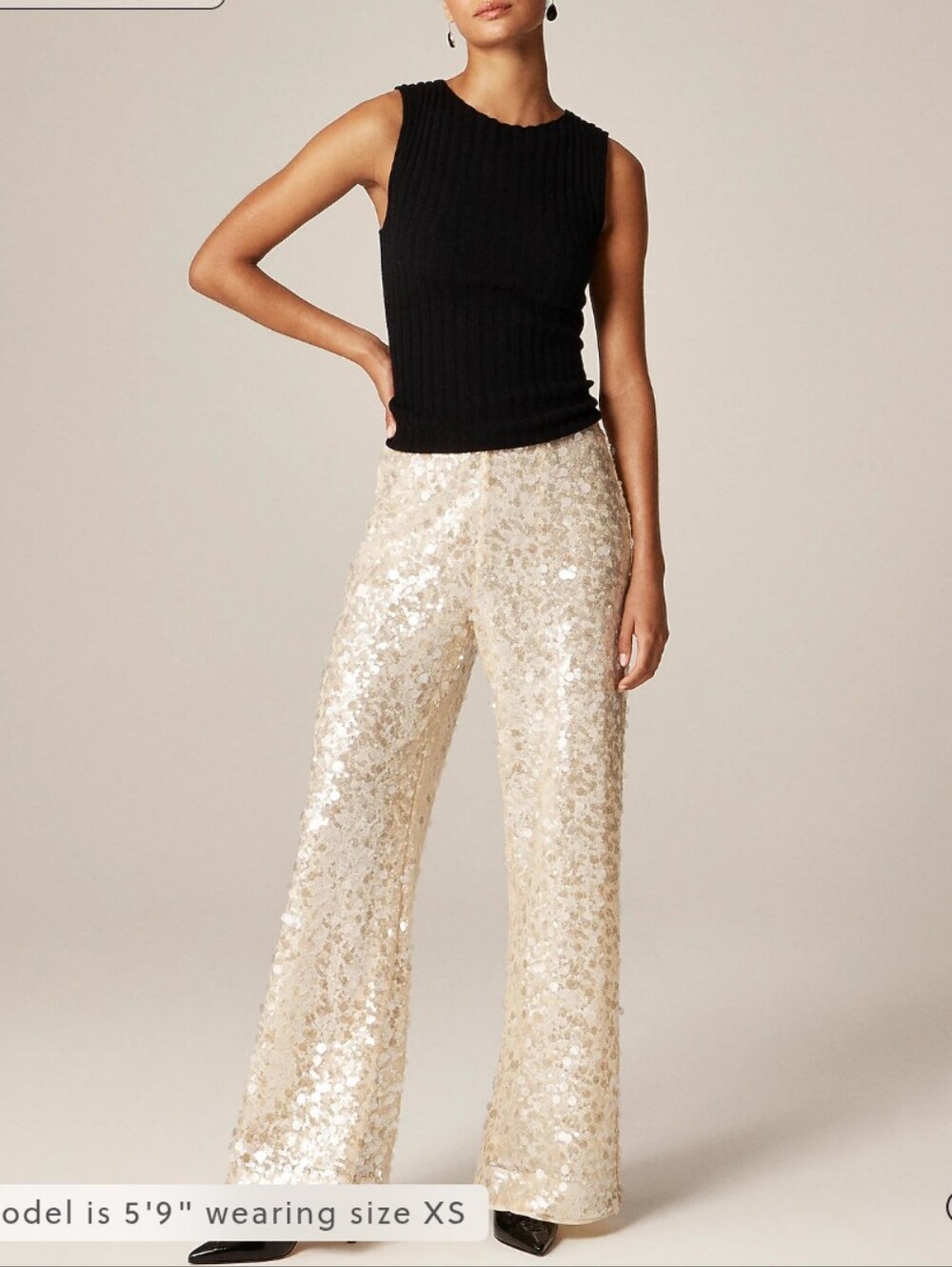 J Crew Collection Cosmo pant with sequins CP963 NWT Size L